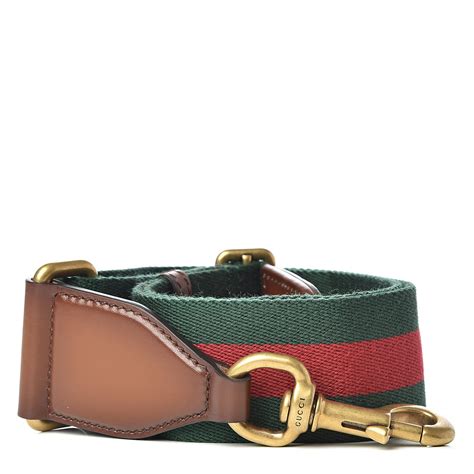 gucci purse strap red and green|gucci detachable shoulder strap.